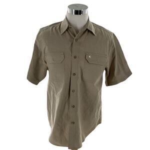 Carhartt Force Button Down Shirt Mens L Relaxed Fit Short Sleeve Casual Workwear